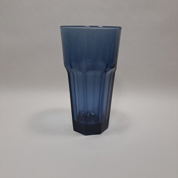 Libbey Duratuff Gibraltar Dusky Blue Cooler Glass 16oz Vintage - Picture 1 of 7